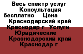 Весь спектр услуг. Консультация бесплатно  › Цена ­ 1 000 - Краснодарский край, Краснодар г. Услуги » Юридические   . Краснодарский край,Краснодар г.